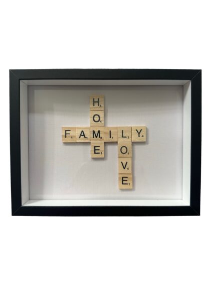 Family scrabble art