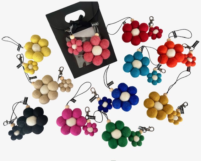 flower freshy and key clip set